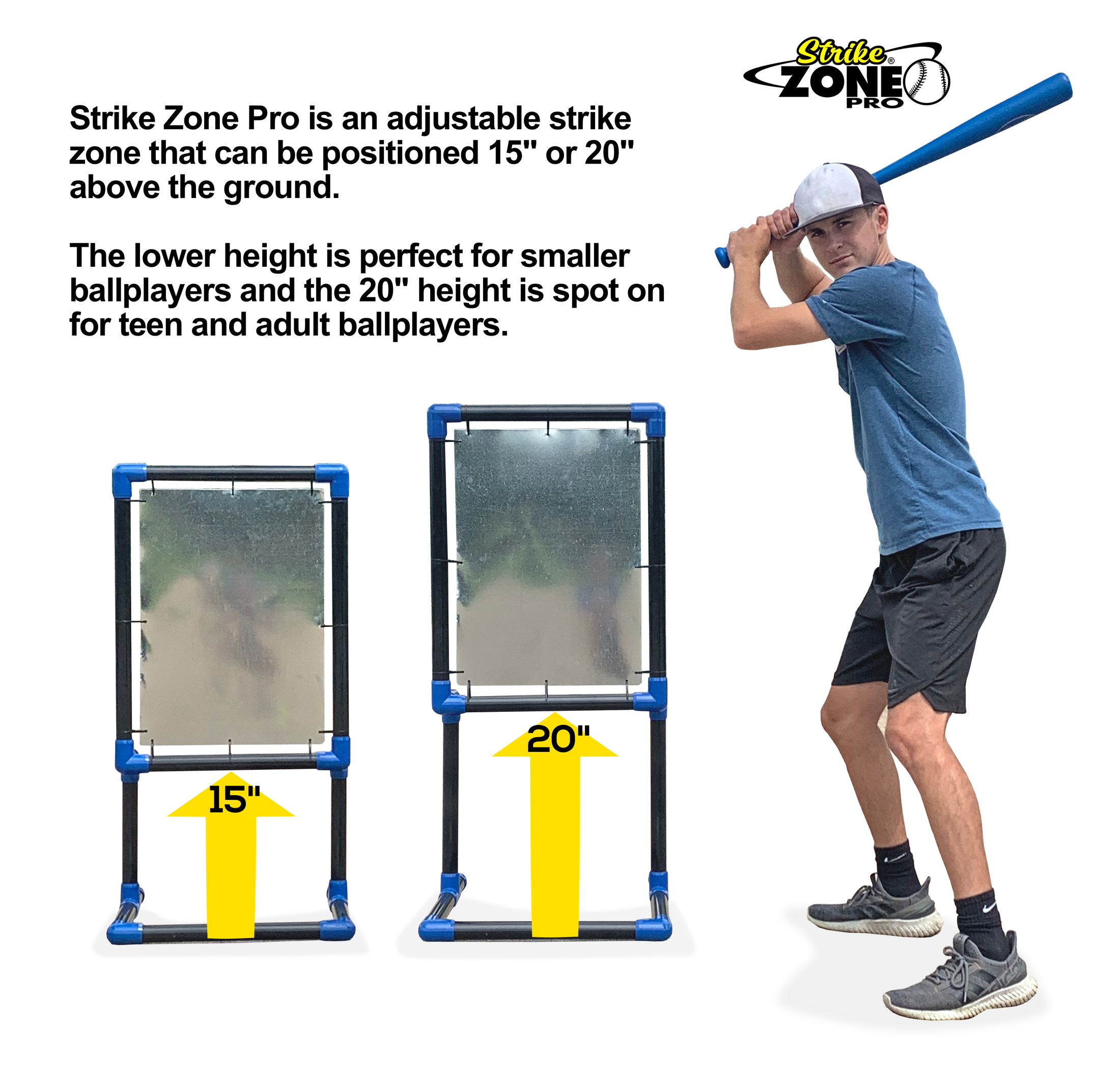 SZP Strike Zone Pro ™ (Black Vinyl) wiffle ball and blitzball strike SZP Strike Zone