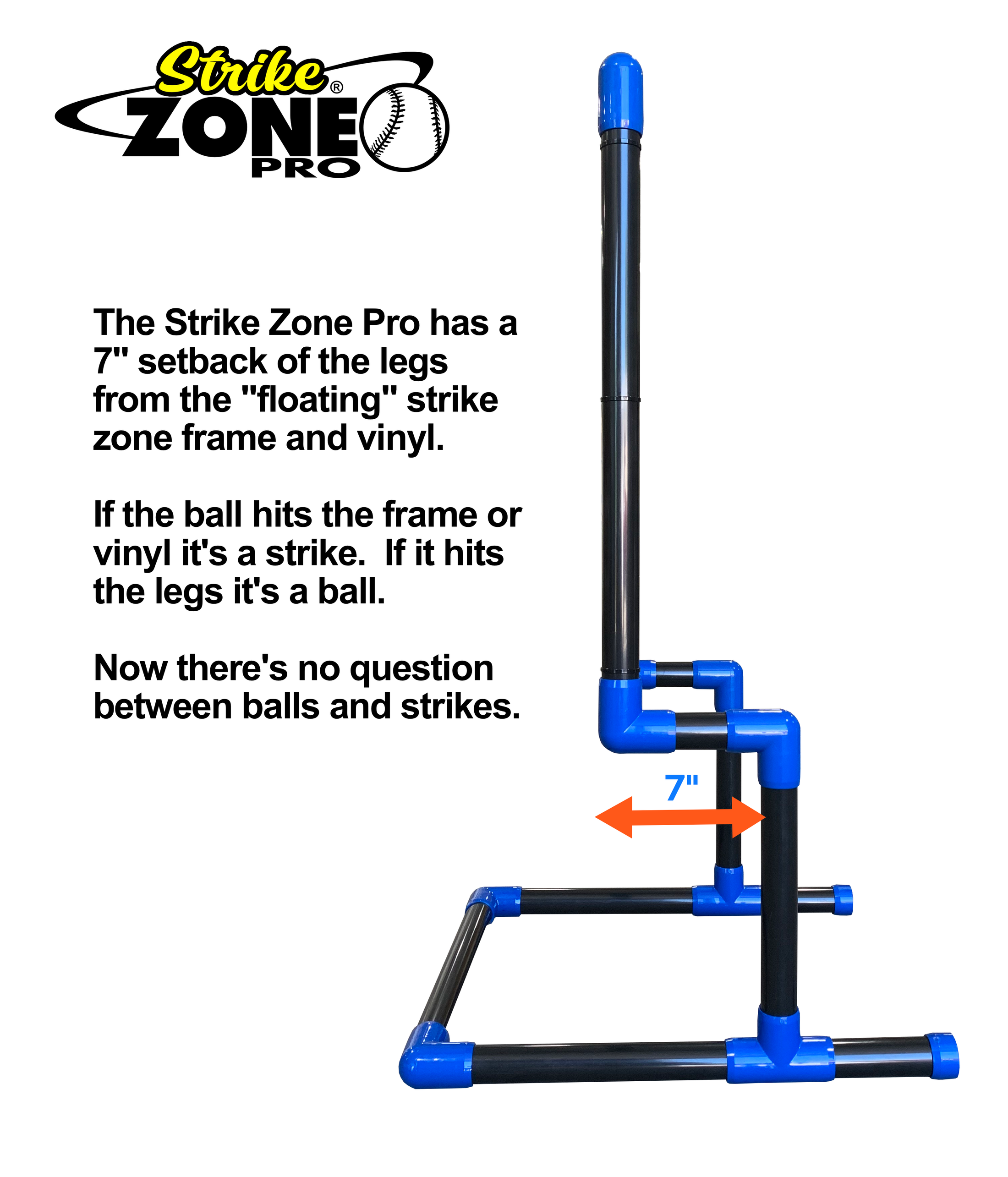 SZP Strike Zone Pro ™ (Black Vinyl) wiffle ball and blitzball strike